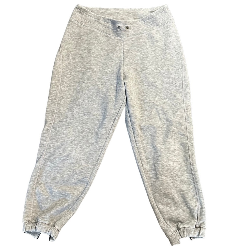 Athleta Gray Stretch Jogger Pants with Ankle Zippers Women’s Medium